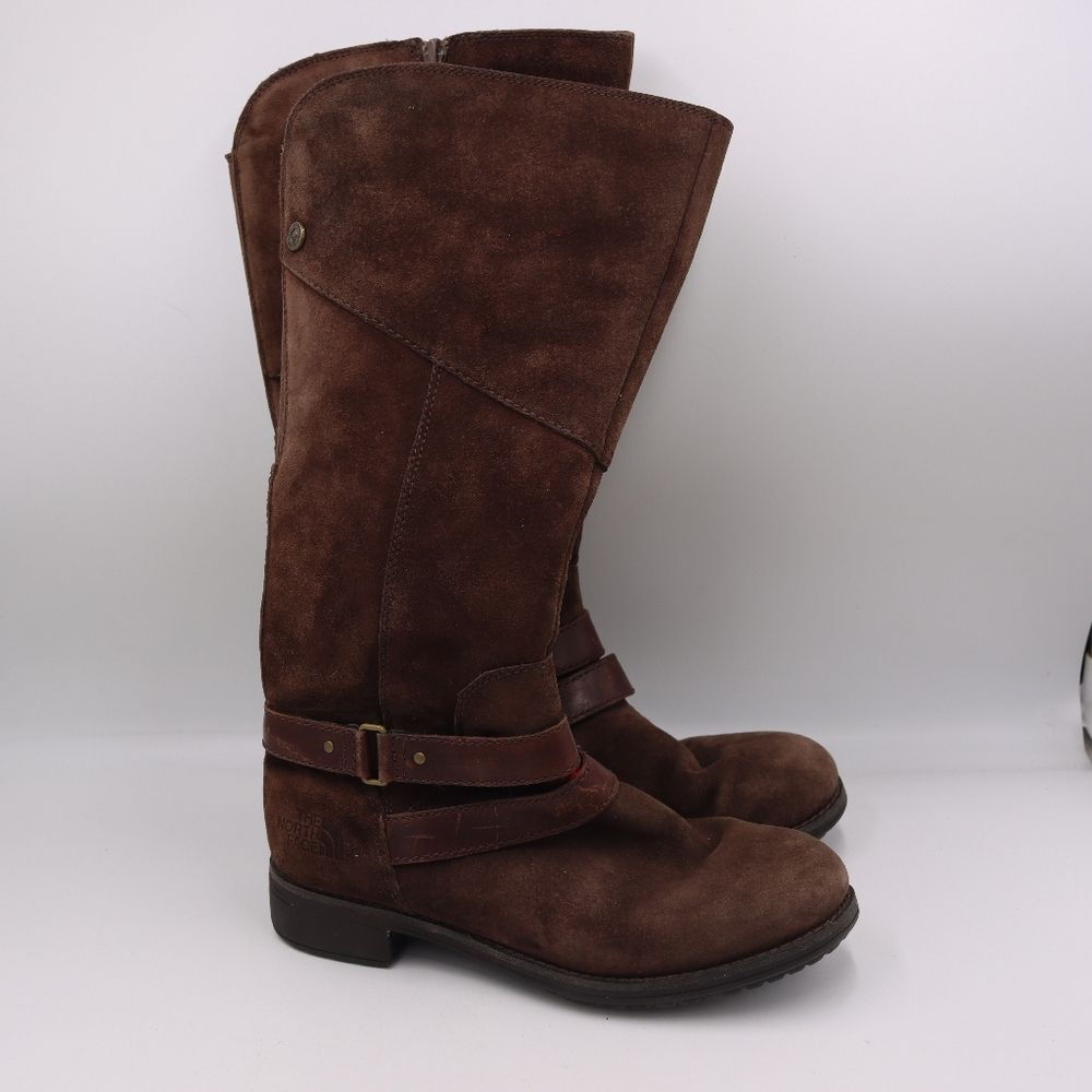The North Face Brown Suede Winter Boots Womens 6.5 Primaloft 200g Insulated Rare